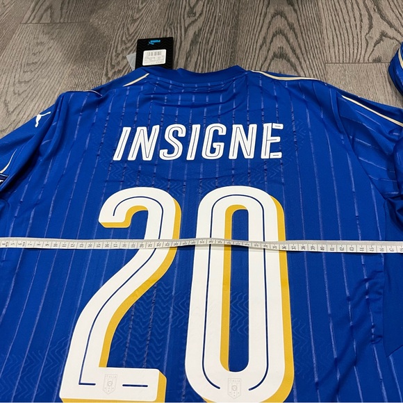 Italy Puma Authentic Long Sleeves ACTV Jersey EURO 2016 Insigne #20 BNWT - Picture 9 of 10